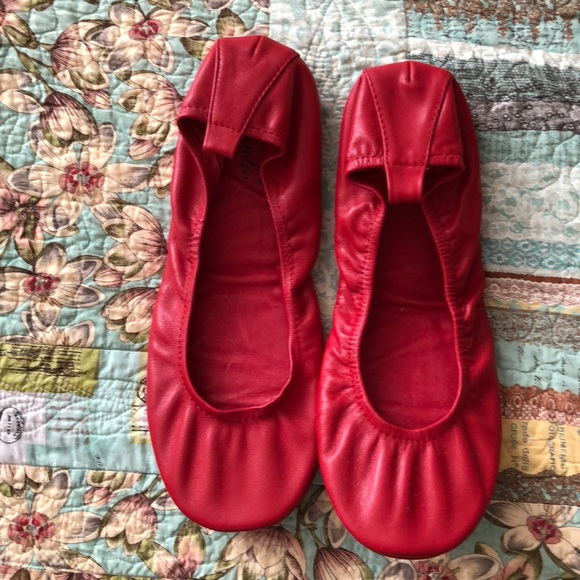 Tieks look-alike size 11/42, cardinal red leather - Picture 2 of 7